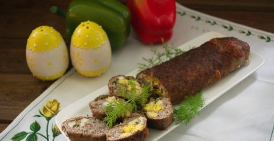Сырно-мясной рулет