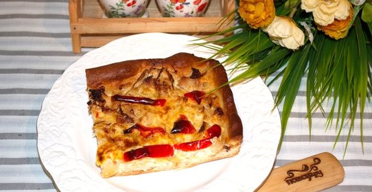 Пирог с перцем и капустой