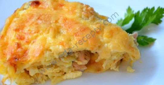 Блинный пирог с курицей и грибами Улитка