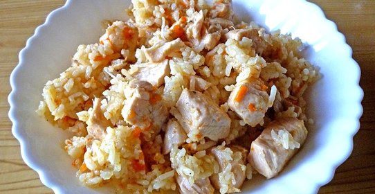 Плов с куриным филе в мультиварке