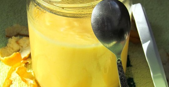 Лимонный заварной крем-десерт без муки (Курд)