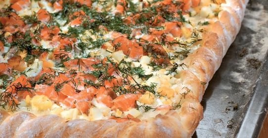 Пирог с лососем