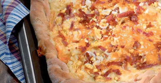 Пирог с картофелем и ветчиной