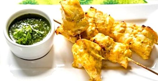 Шашлык из рыбы трески