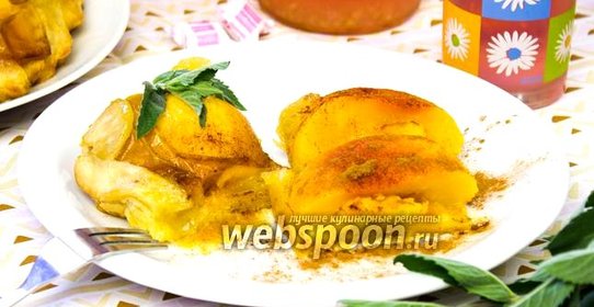 Слоёный пирог с персиками