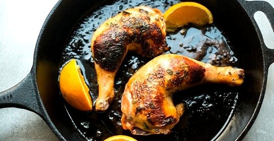 Окорочка с апельсинами