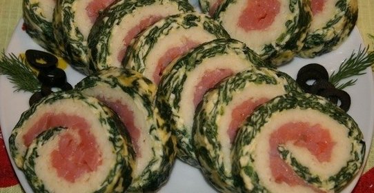 Рулет со шпинатом