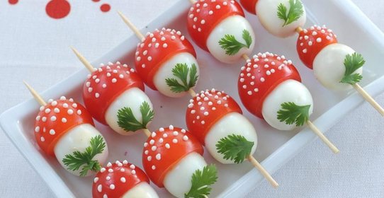 Шашлычки из перепелиных яиц