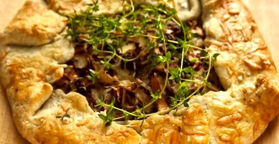Тарт с лисичками