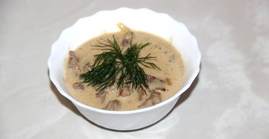 Бефстроганов со сметаной