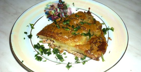 Рыбный пирог из сайры