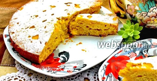 Итальянский пирог с яблоками и персиками