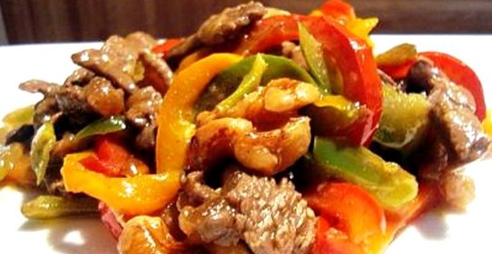 Говядина с грецкими орехами