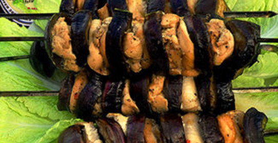 Шашлычок из курицы с баклажанами