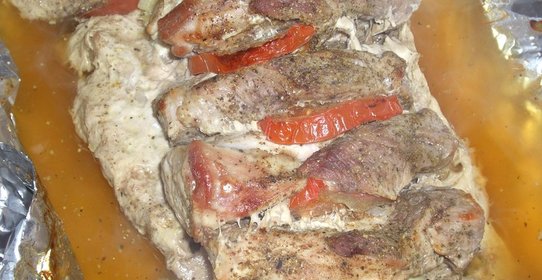 Мясо в фольге с итальянским акцентом