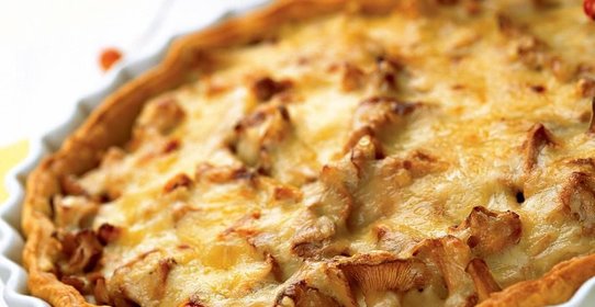 Пирог с лисичками