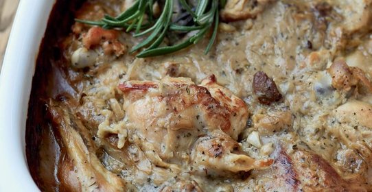 Цесарка по-тоскански с розмарином