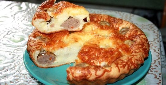 Пирог из фрикаделек