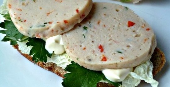 Колбаса в кружке (домашняя, варёная)