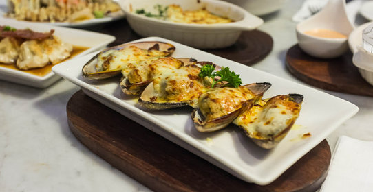 Запеченные мидии