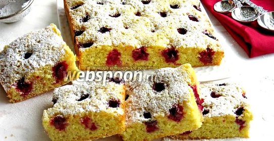 Вишнёво-миндальный пирог