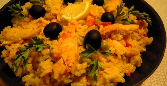 Паэлья с курицей