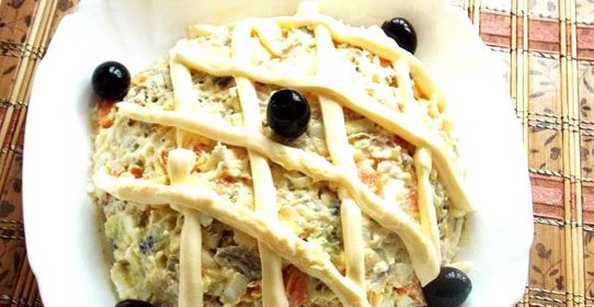 Салат из свинины с киви