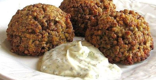 Постные гречневые тефтели с грибами