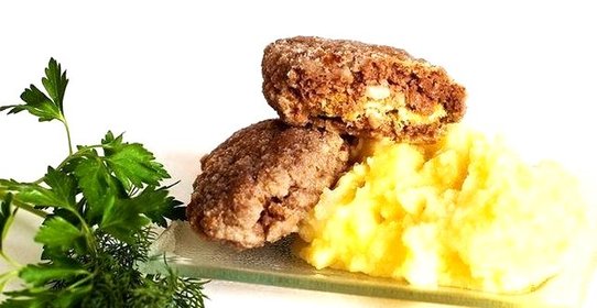 Зразы из манки с мясом