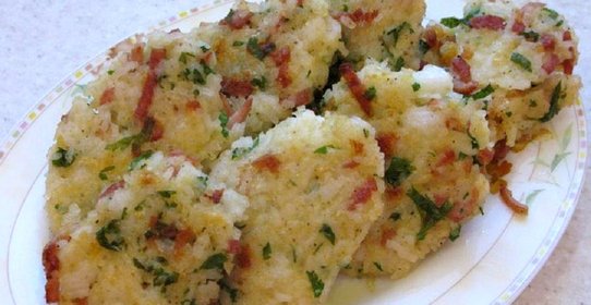 Рисовые биточки с ветчиной