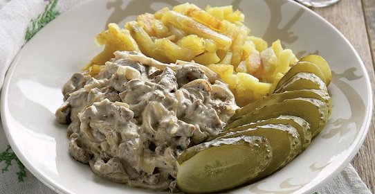 Бефстроганов из телятины