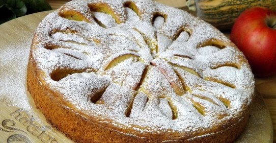 Тыквенный пирог с яблоками