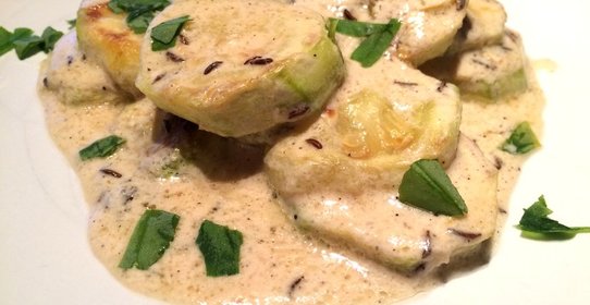 Цукини с тминными сливками