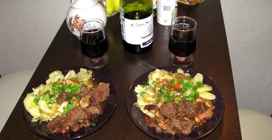 Мягкая говядина на сковороде