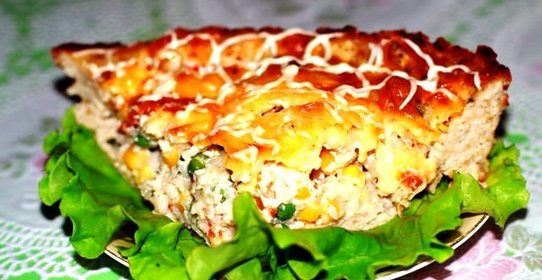 Куриный пирог с гавайской смесью