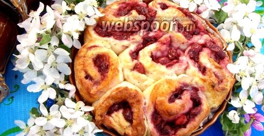 Вишнёвый пирог на творожном тесте