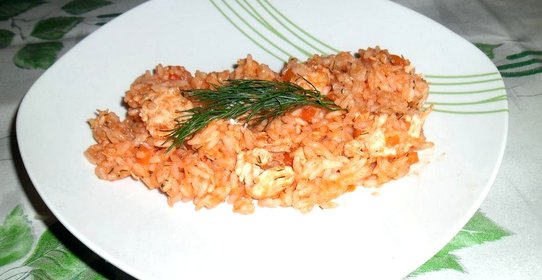 Рис с мясом и имбирем