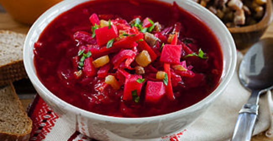 Борщ с салом в мультиварке