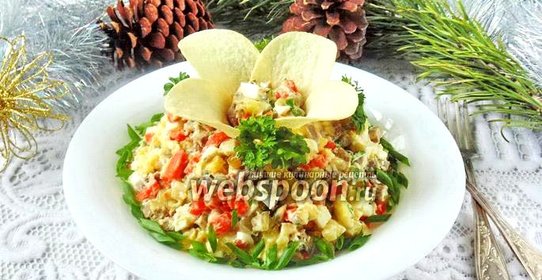 Салат со свиным языком