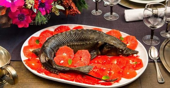 Запеченый осетр