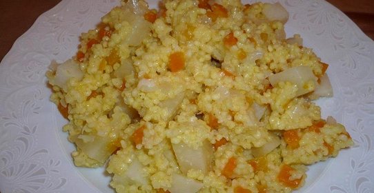 Плов из пшена с картофелем