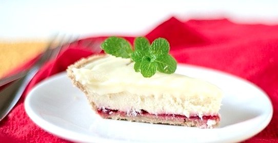 Творожный пирог с клюквой