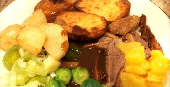 Гусь на сковороде