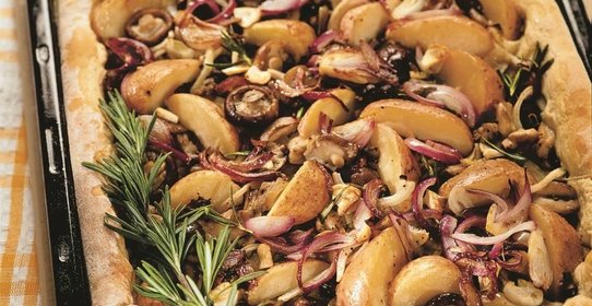 Картофельный пирог с грибами