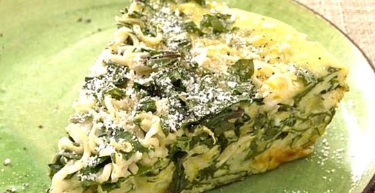 Омлет с чесноком и зеленью