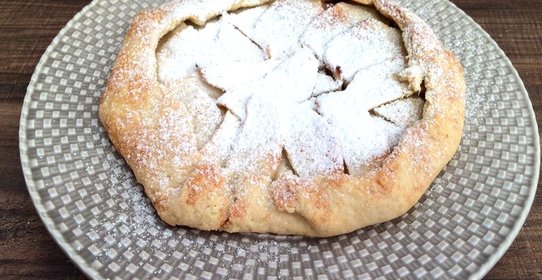 Галета с яблоками и шоколадом