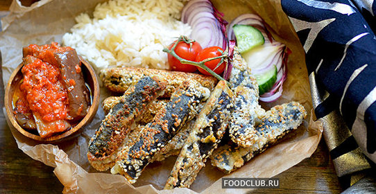 Вегетарианская жареная рыбка