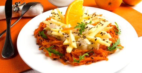 Салат из редьки с апельсиновым соусом