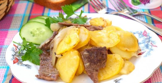 Говядина запечённая с картофелем в духовке
