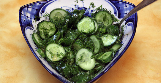 Огуречный салат с медом